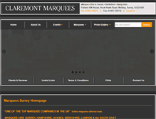 Tablet Screenshot of claremont-marquees.co.uk